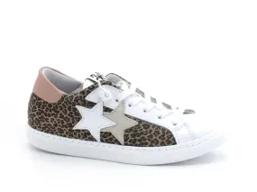 2STAR Sneaker Low Leopard White Pink 2SD3415