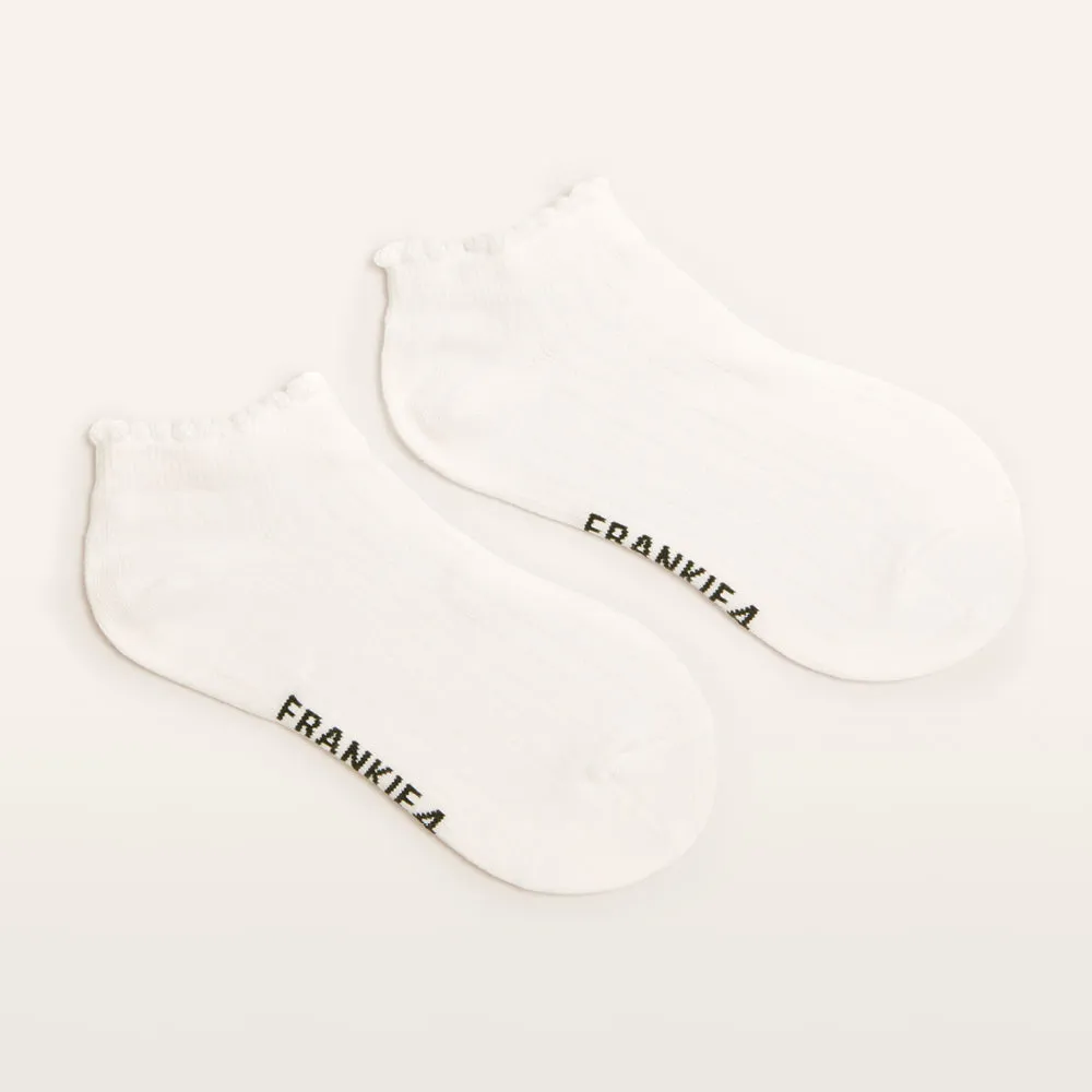 Adult Ankle Ribbed White 2 pack