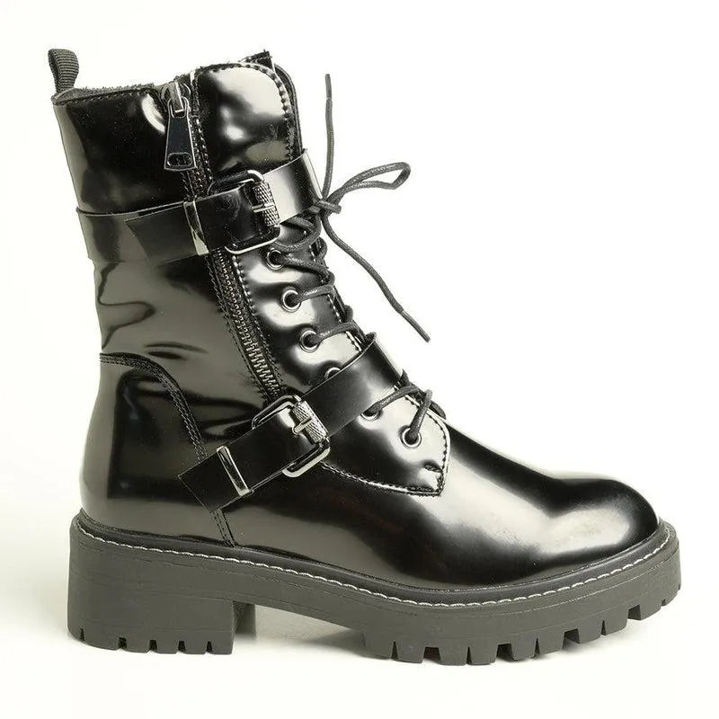 Alessio Rosanne Double buckle Boot - Black