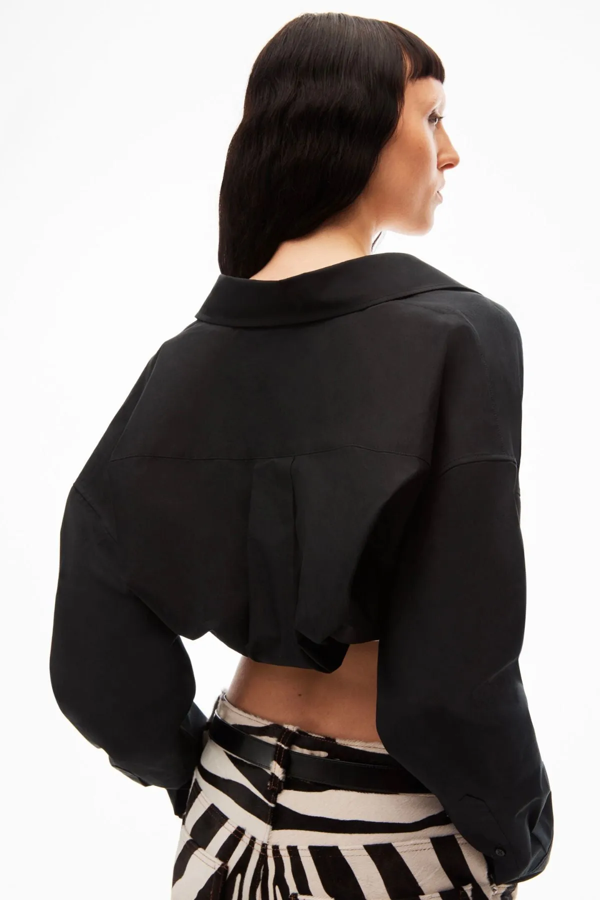 alexanderwang.t Layered Crop Bolero Shirt - Black