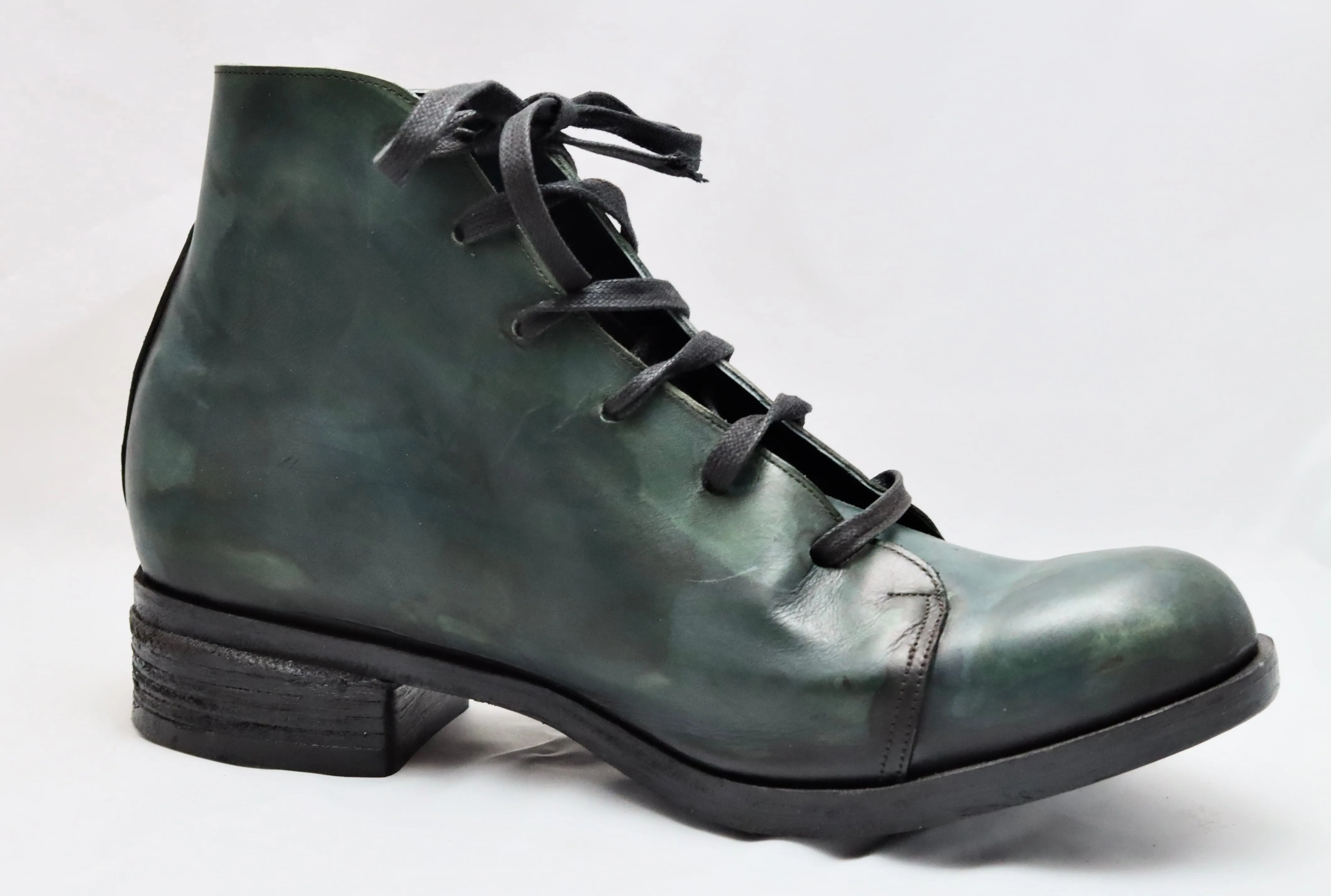 Asym derby boot  |  Petrolio  | calf