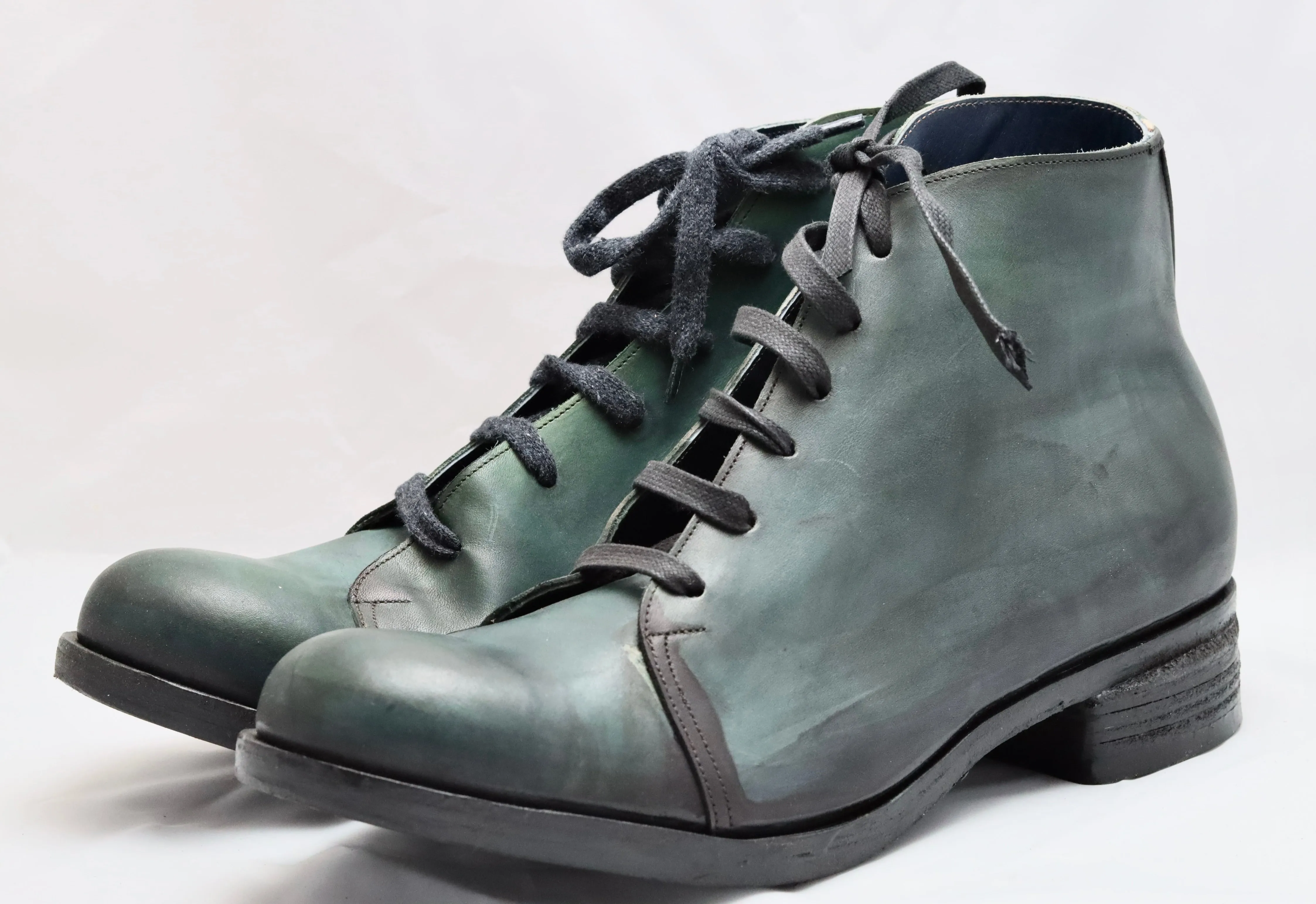 Asym derby boot  |  Petrolio  | calf