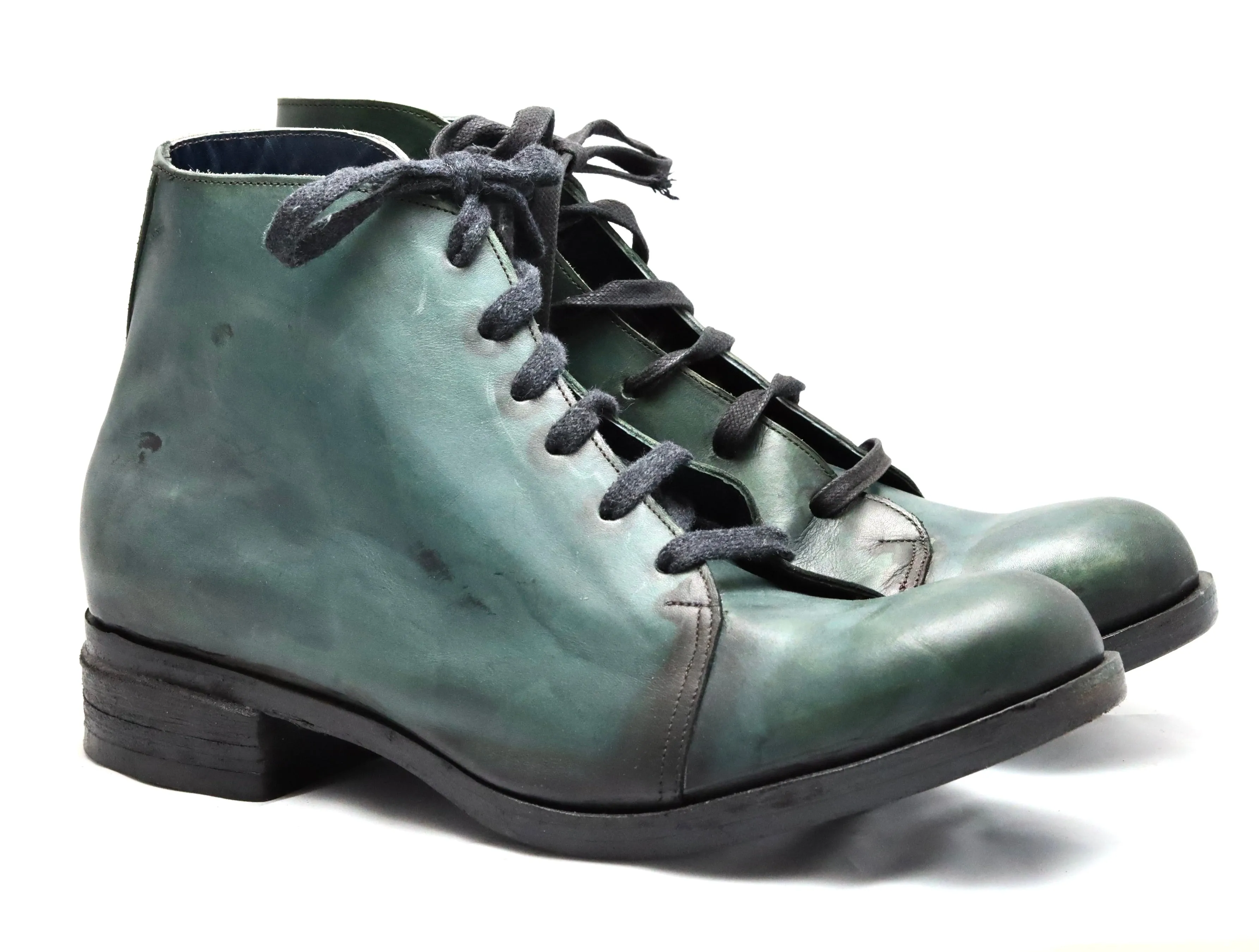 Asym derby boot  |  Petrolio  | calf