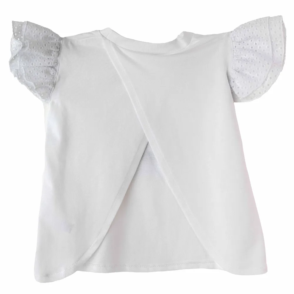 Baby Gi Girls White Broderie Anglais Top