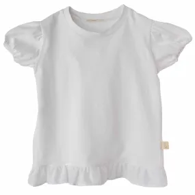 Baby Gi Girls White Frill Back Tops