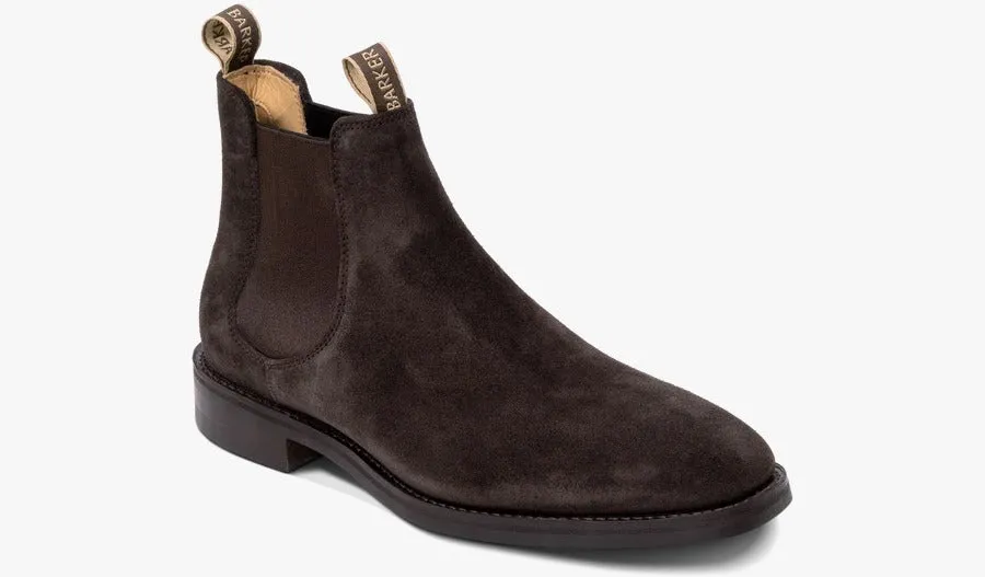 Barker Sutton Chelsea Boot - Dark Brown Suede