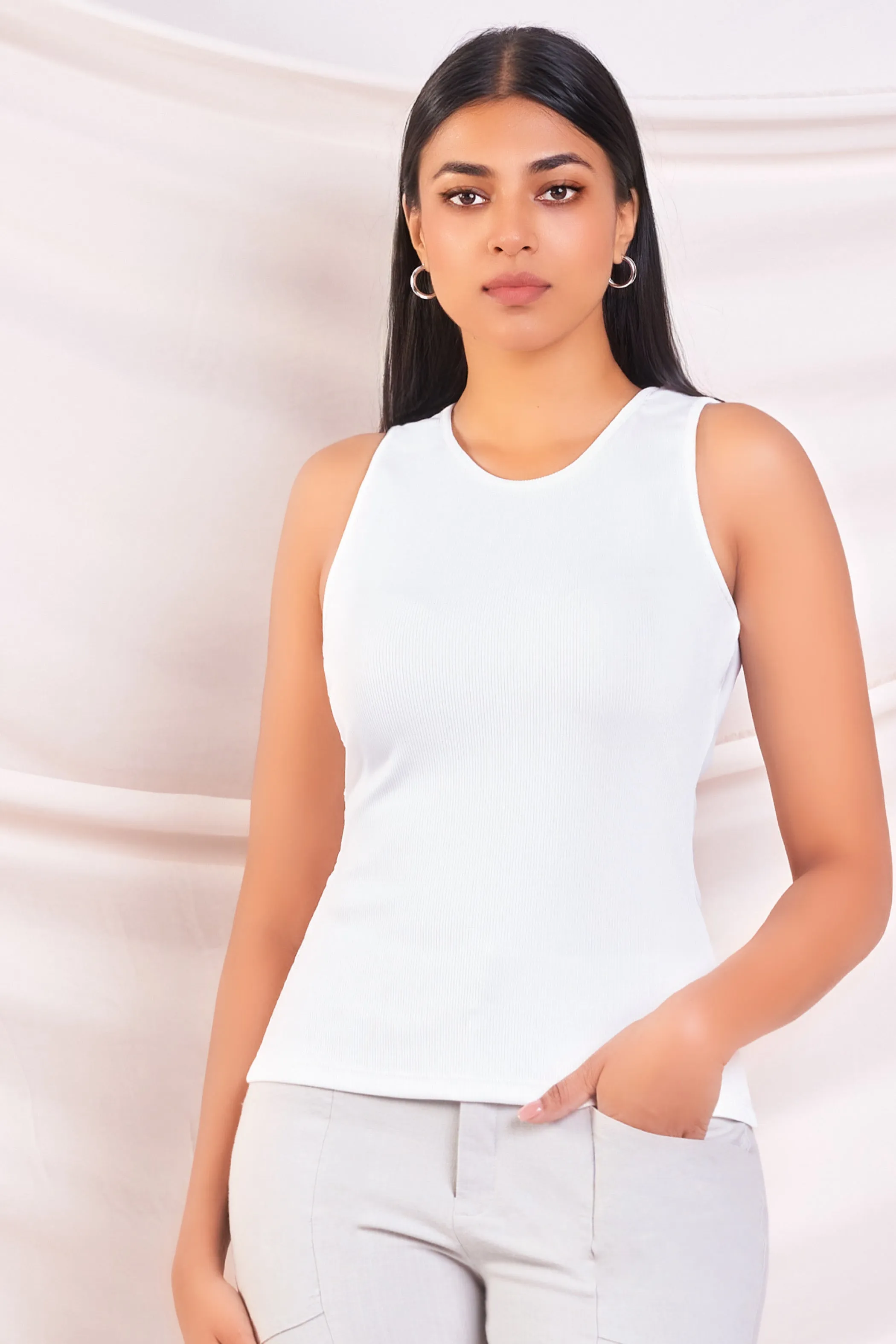 Basic Sleeveless Ribbed Top