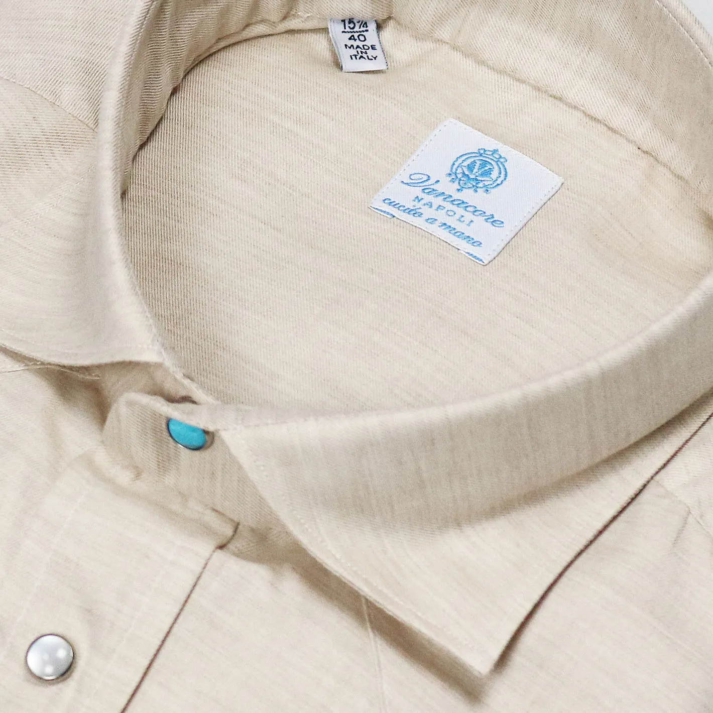 Beige Cotton Cashmere Rodeo Shirt