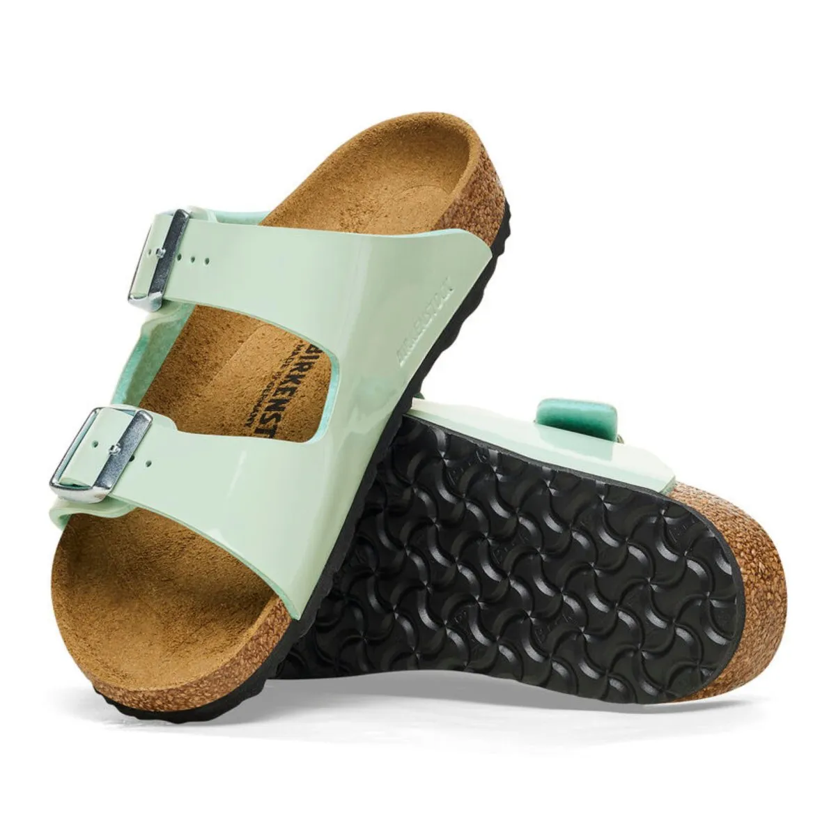 Birkenstock Girl's Arizona Patent Surf Green