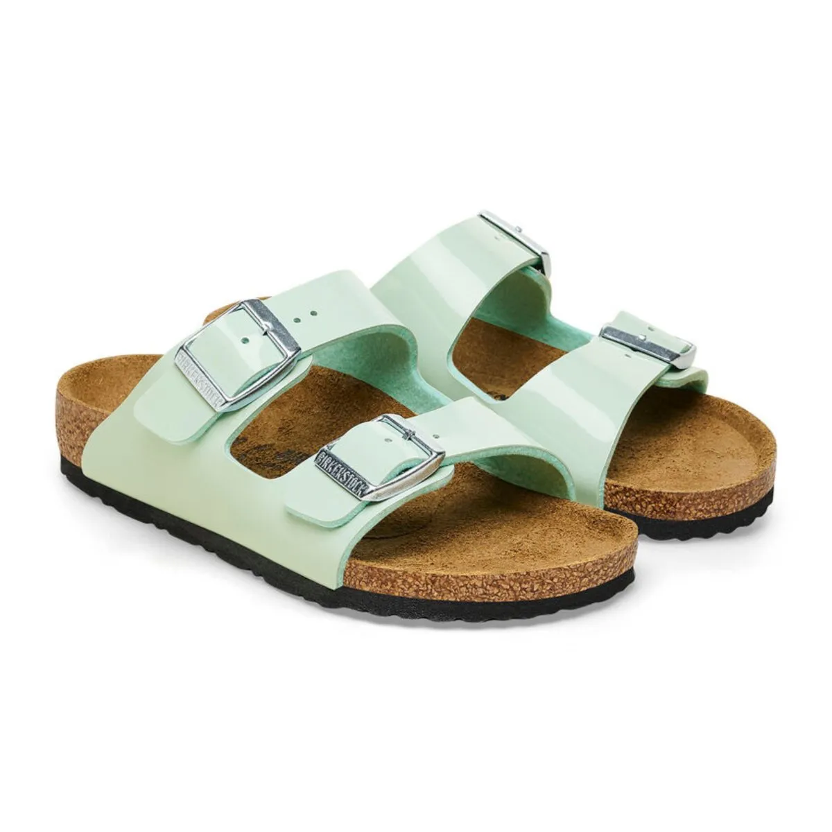 Birkenstock Girl's Arizona Patent Surf Green