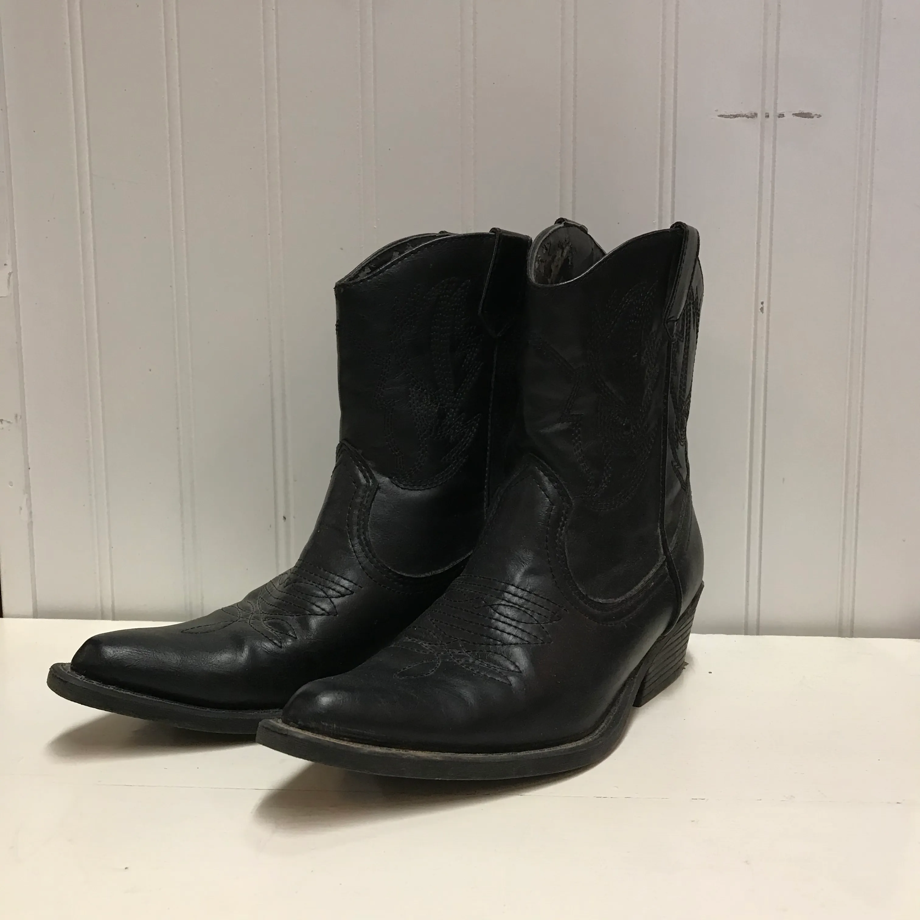 Black Ankle Cowboy Boots