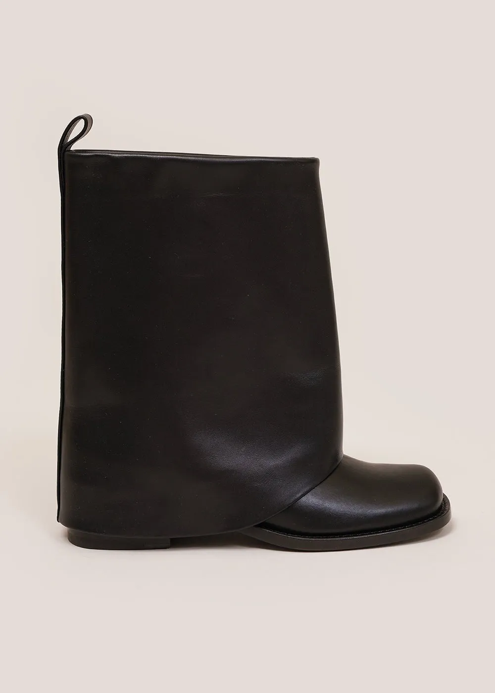 Black Folded Boots