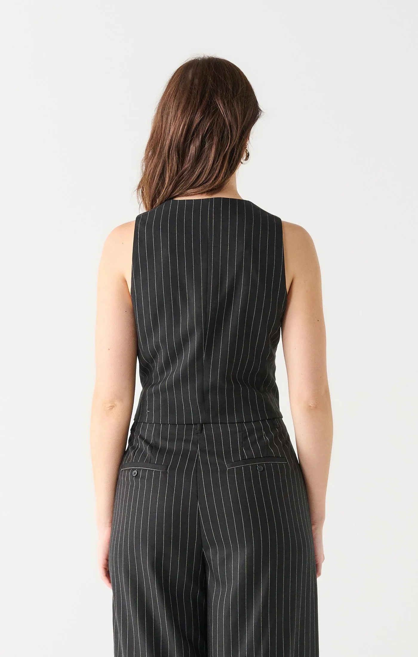 BLACK TAPE Button Front Pinstripe Vest