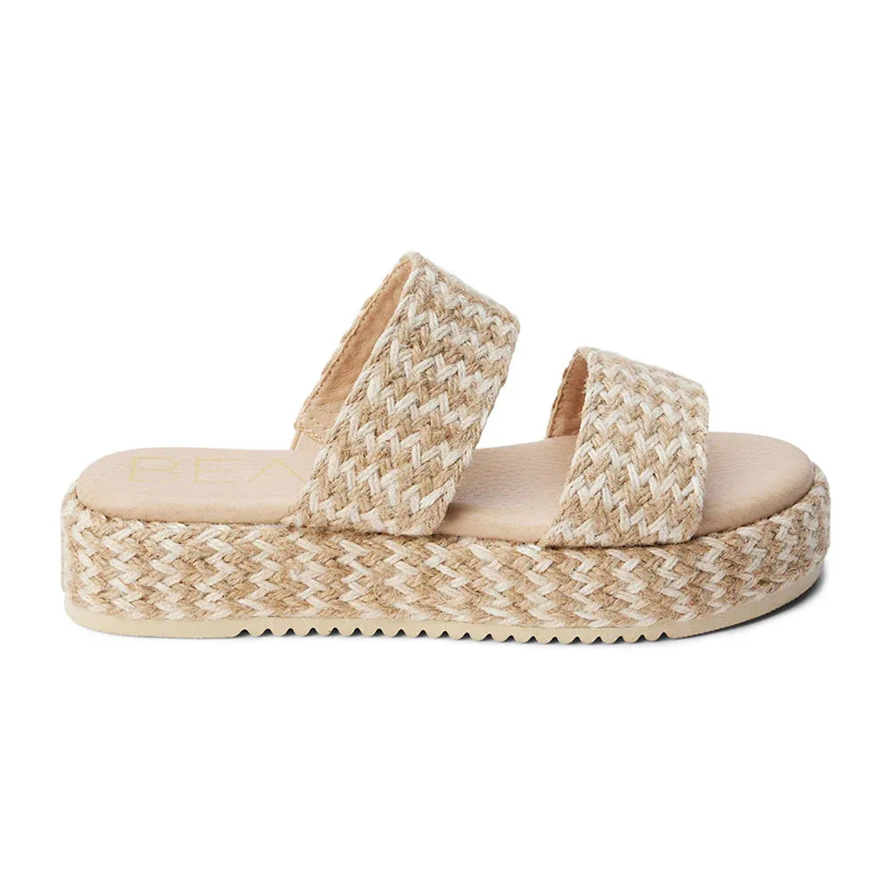 Borderline Platform Sandal in Natural Multi