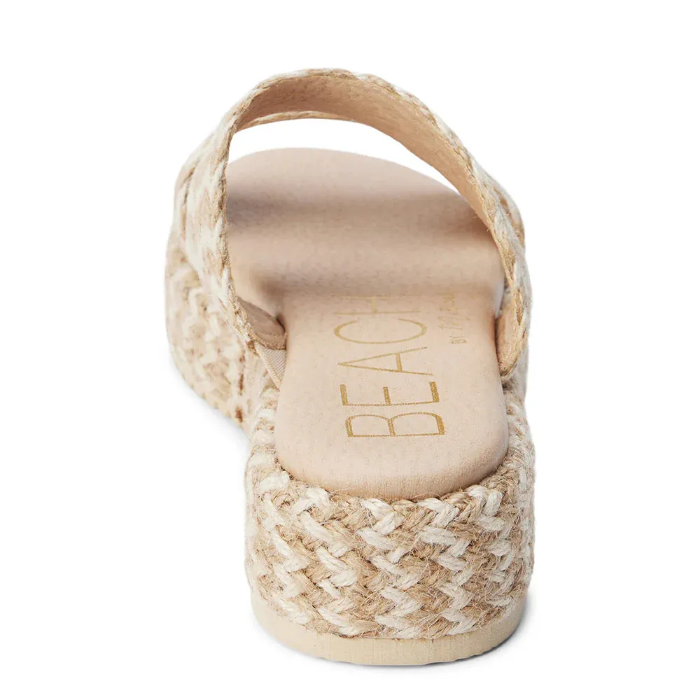 Borderline Platform Sandal in Natural Multi