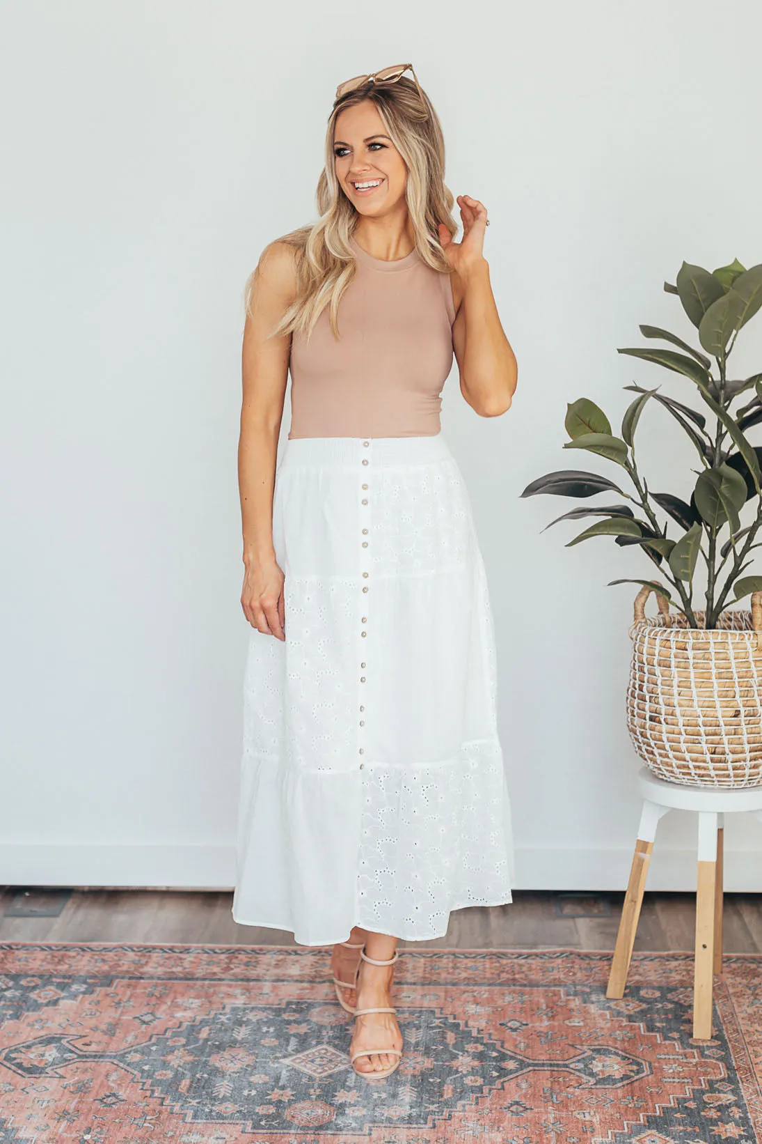 Breath Of Fresh Air Midi Skirt