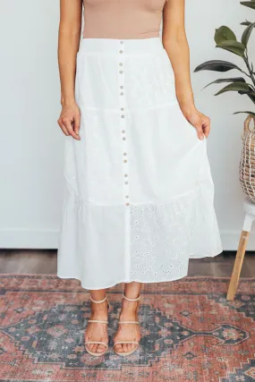 Breath Of Fresh Air Midi Skirt