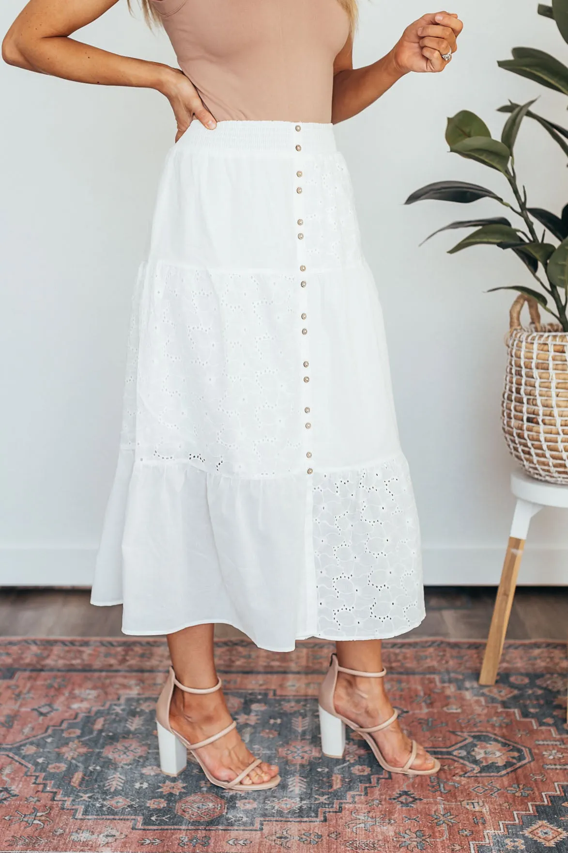 Breath Of Fresh Air Midi Skirt