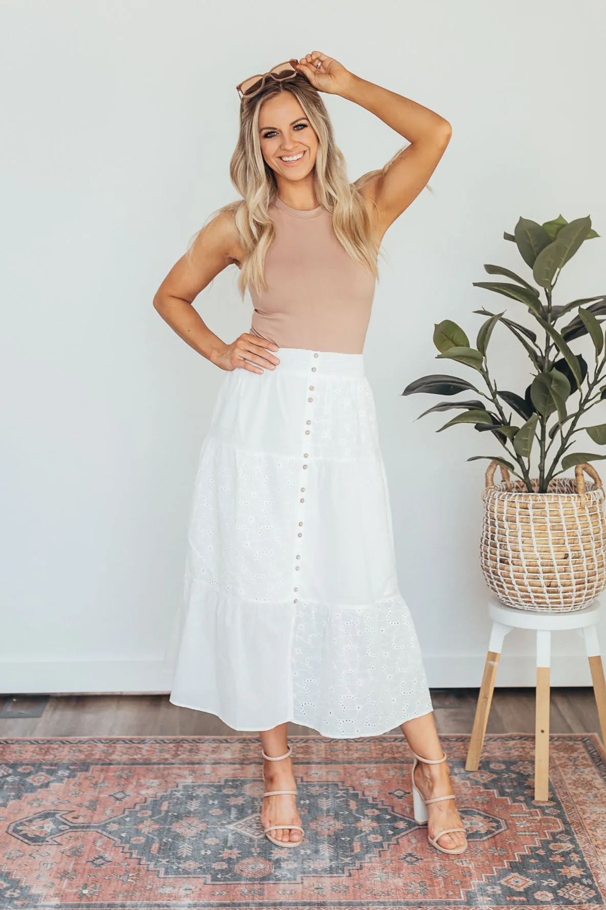 Breath Of Fresh Air Midi Skirt