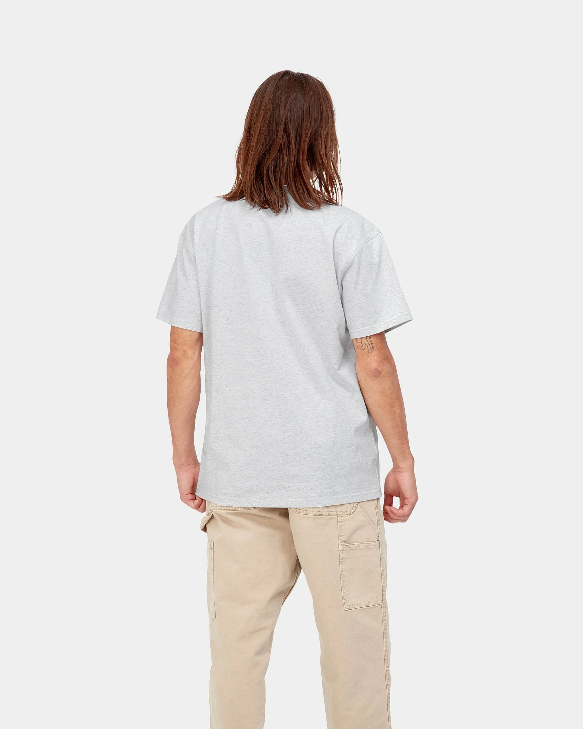 Carhartt WIP American Script Tee - Ash Heather