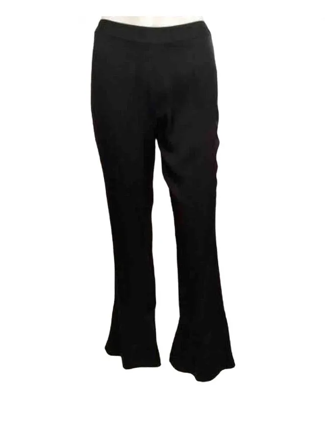 Chanel 01A, 2001 Fall Black Flare Bottom Satin Flare Pants FR 40