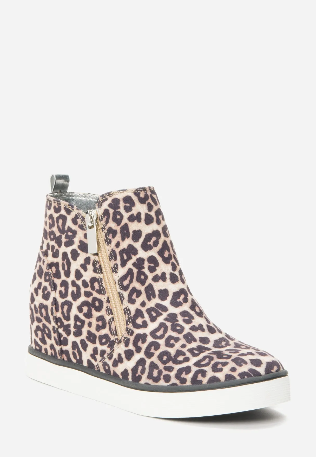 Cheetah Zip Wedge Sneaker