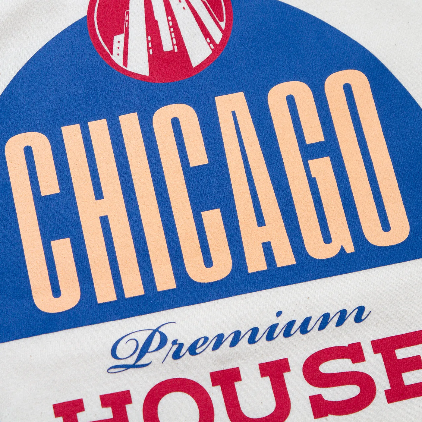 Chicago House Back Print - Oversized Tshirt - Natural