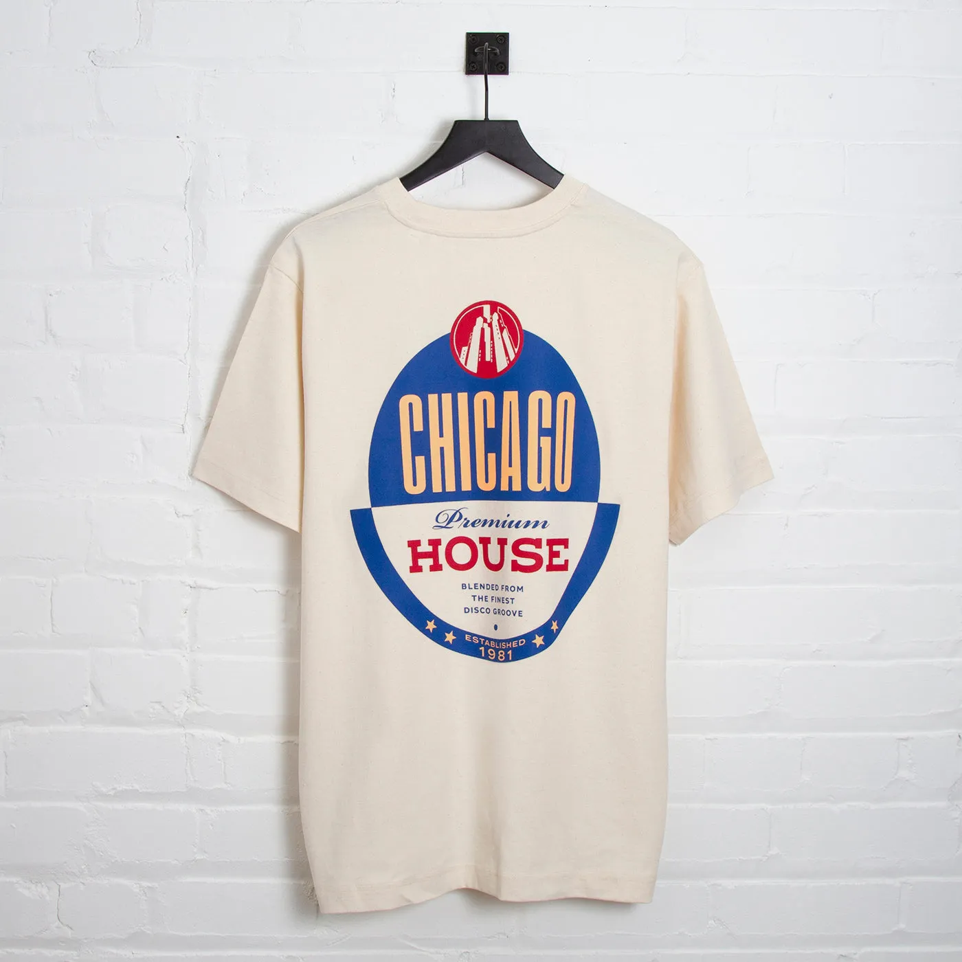 Chicago House Back Print - Oversized Tshirt - Natural