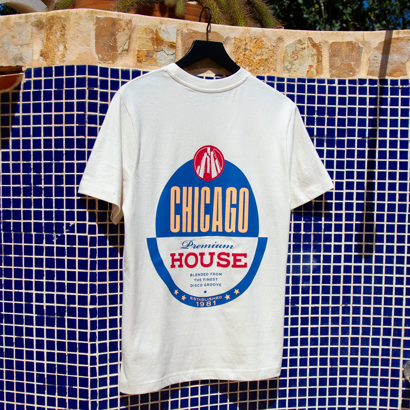 Chicago House Back Print - Oversized Tshirt - Natural