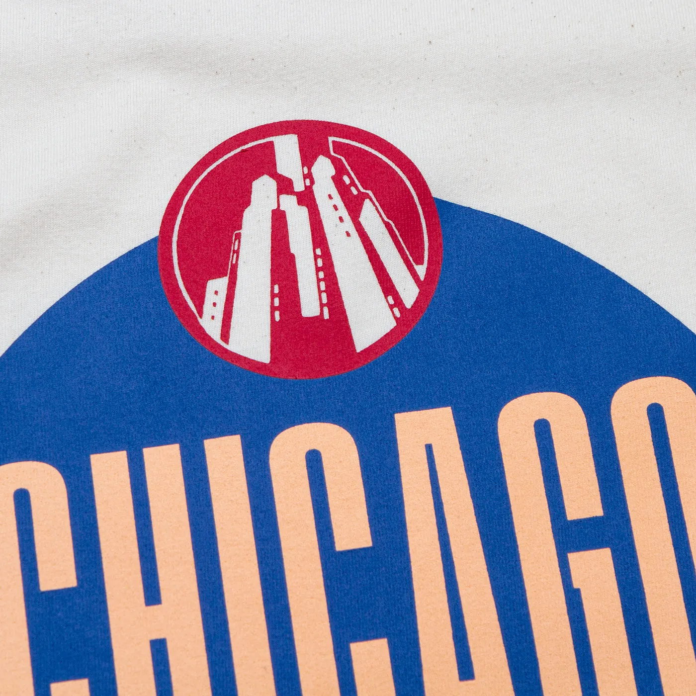 Chicago House Back Print - Oversized Tshirt - Natural