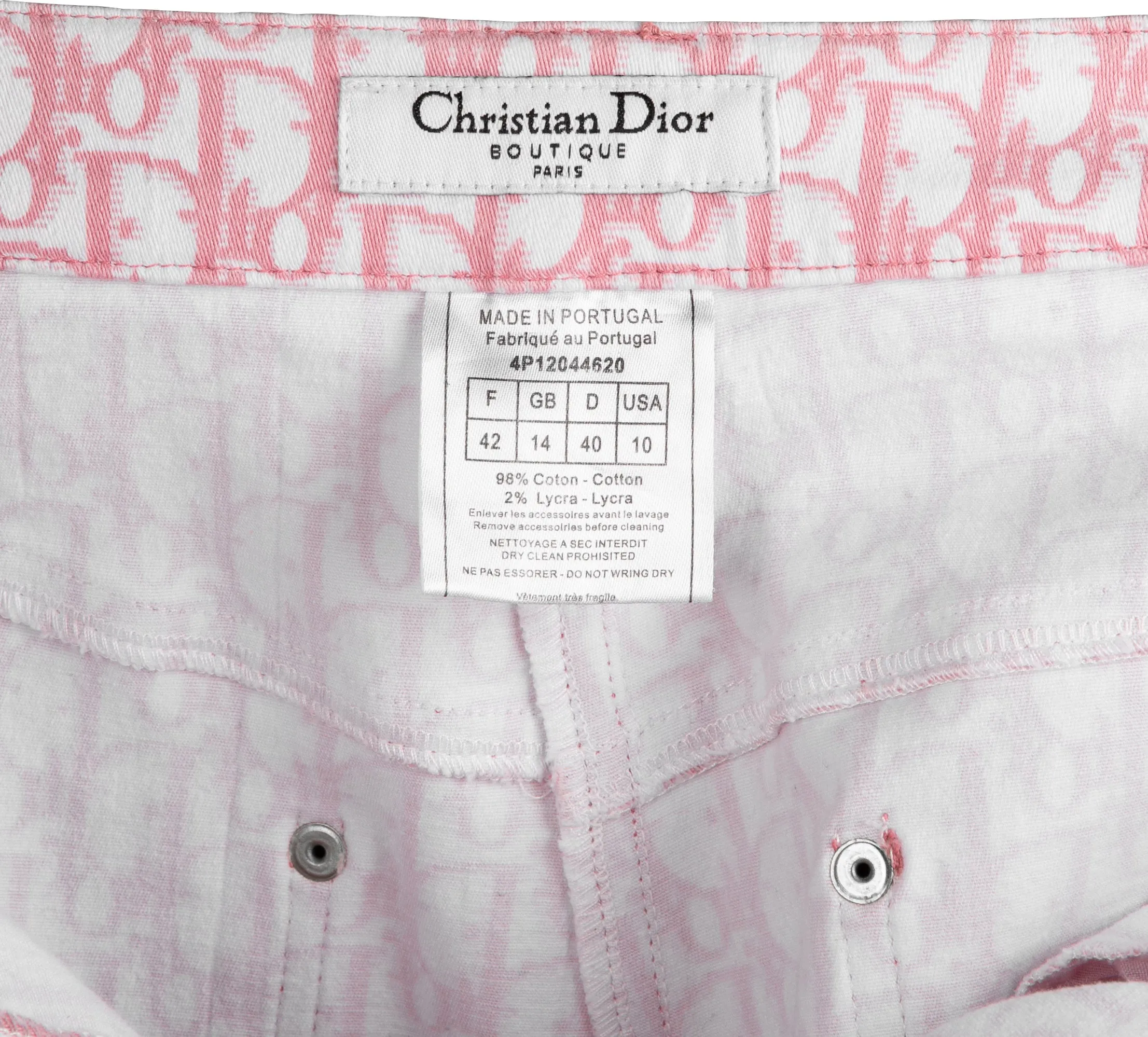 Christian Dior Diorissimo Girly Embellished Cropped Pants