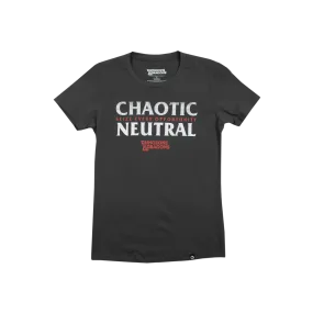 D&D Women's Chaotic Neutral Charcoal Tee