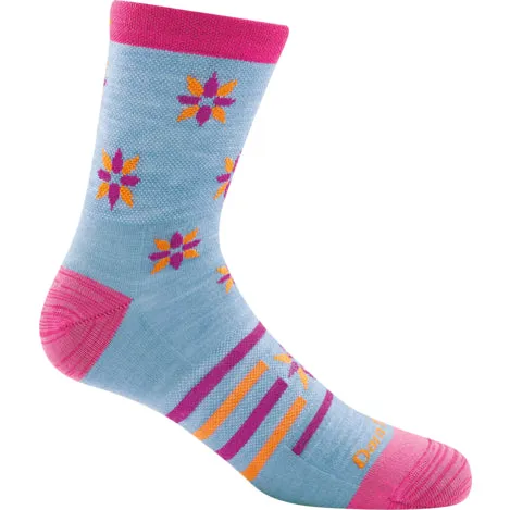 Darn Tough Sky Indie Floral Light Crew Sock