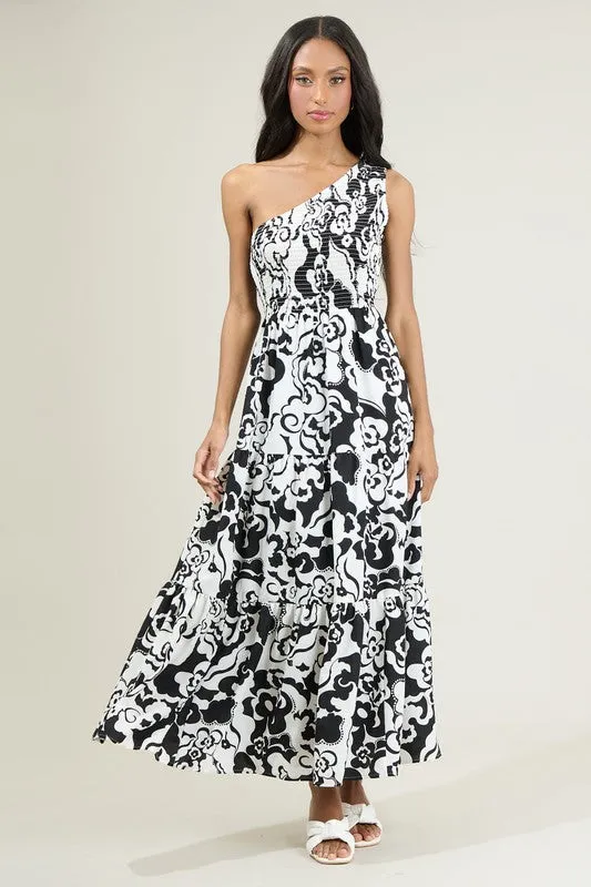 Del Mar One Shoulder Maxi Dress