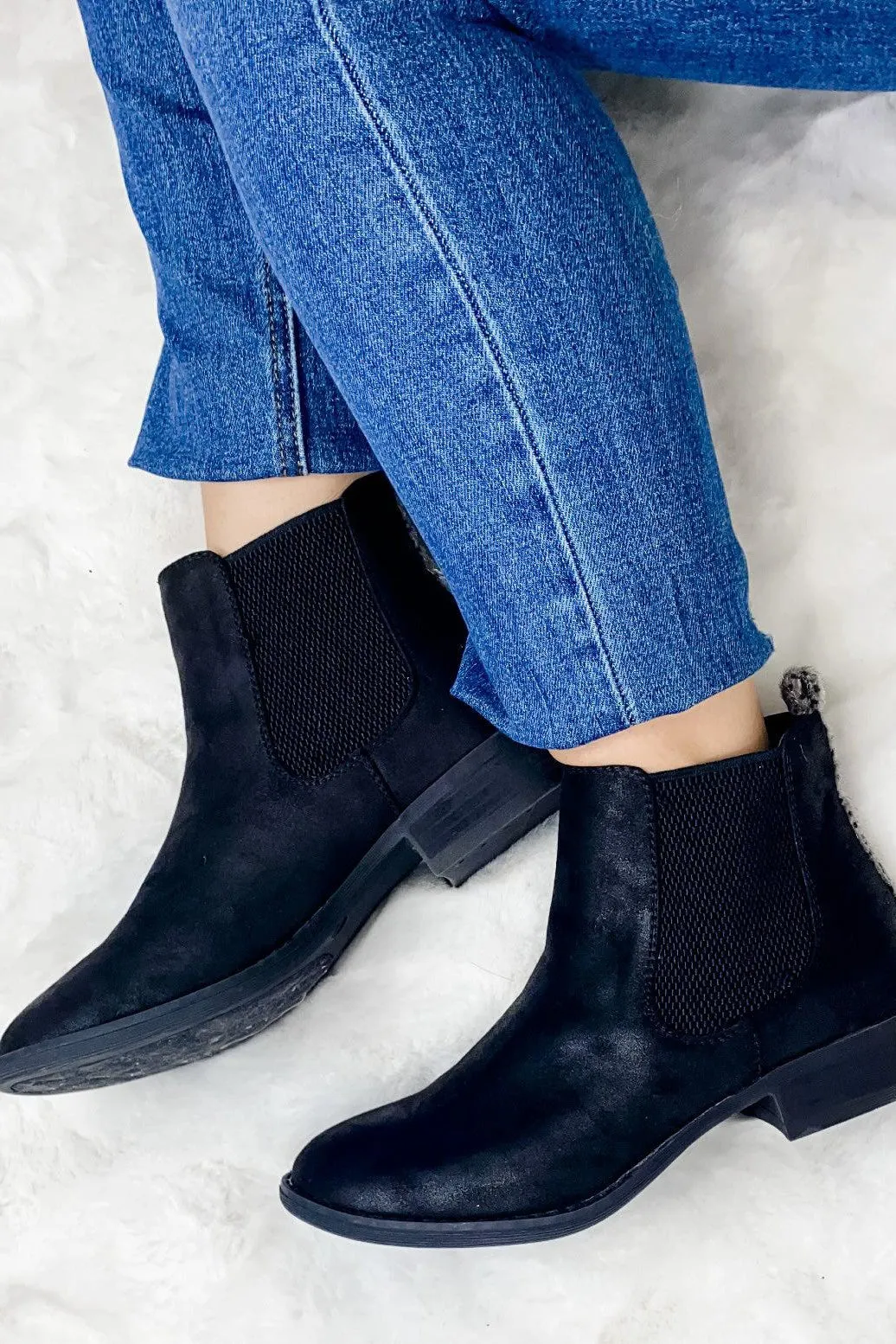 Dirty Little Secret- Black Chelsea Boot w/ Gray Dalmatian Detail