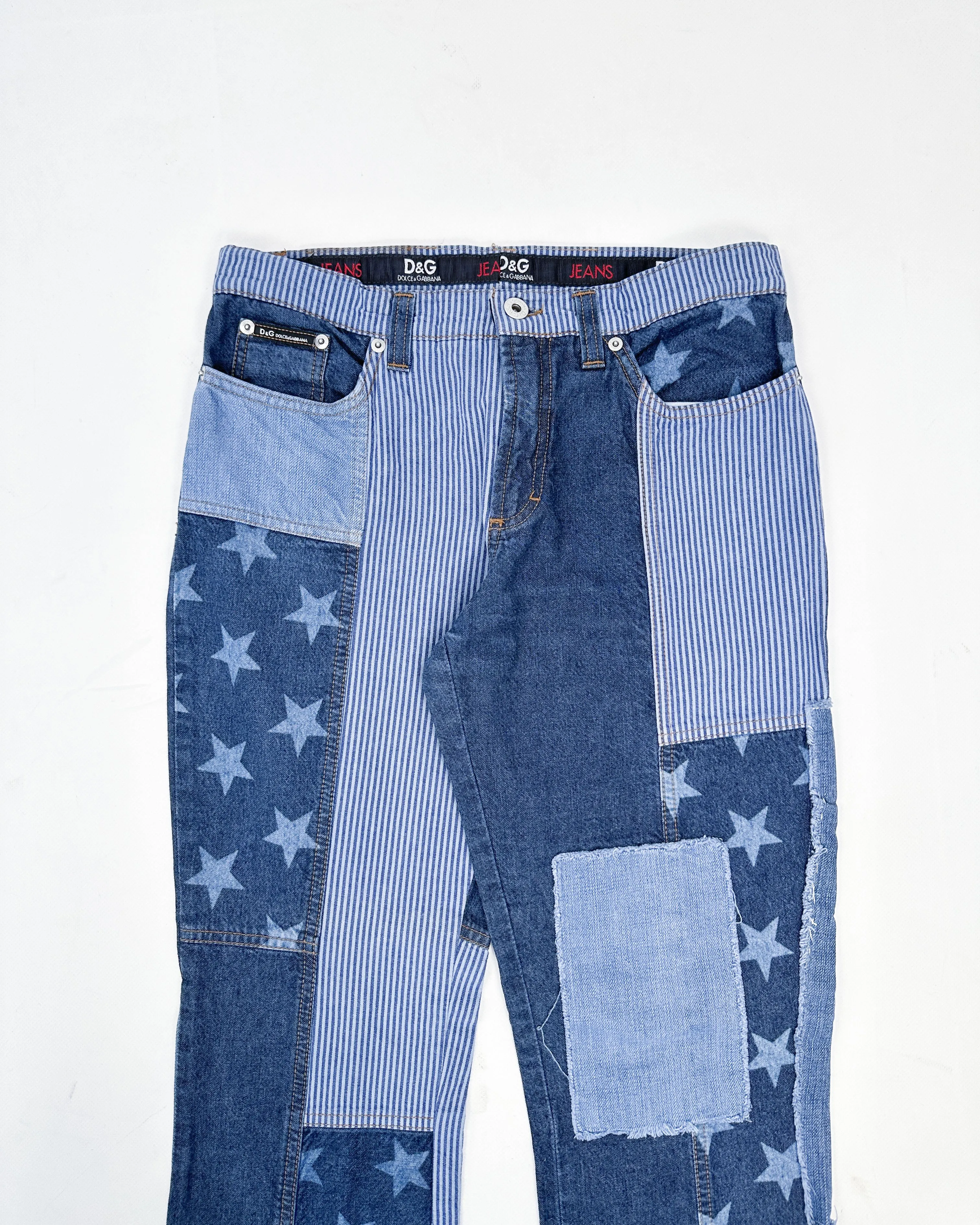 Dolce & Gabbana USA Flag Denim Pants 2000's