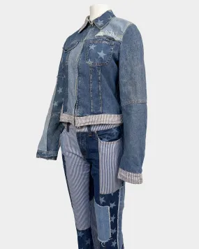 Dolce & Gabbana USA Patchwork Denim Set 1990's