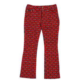 Dolce & Gabbana Velour Red Pants 2000's