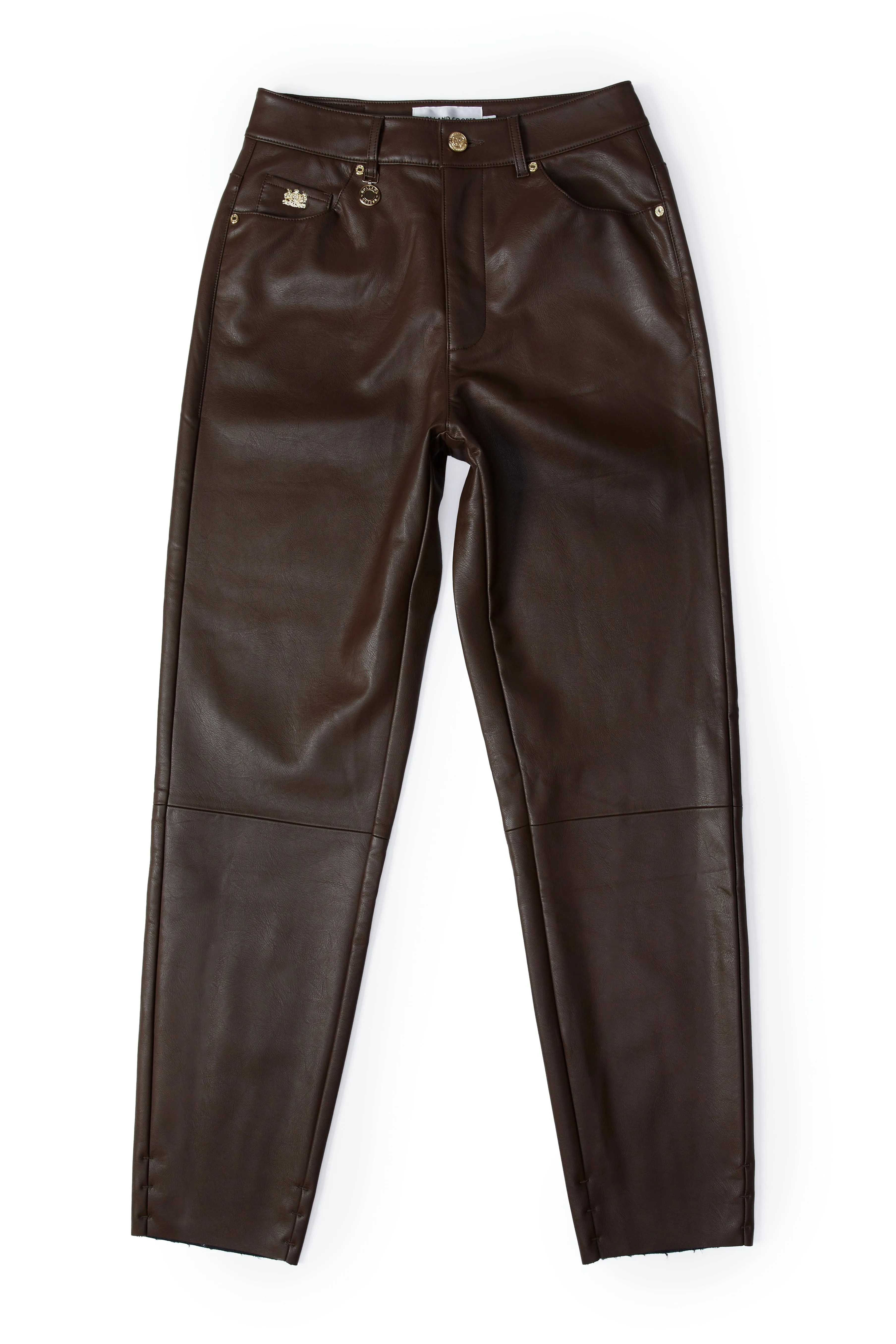 Dunwick Faux Leather Pant (Tobacco)