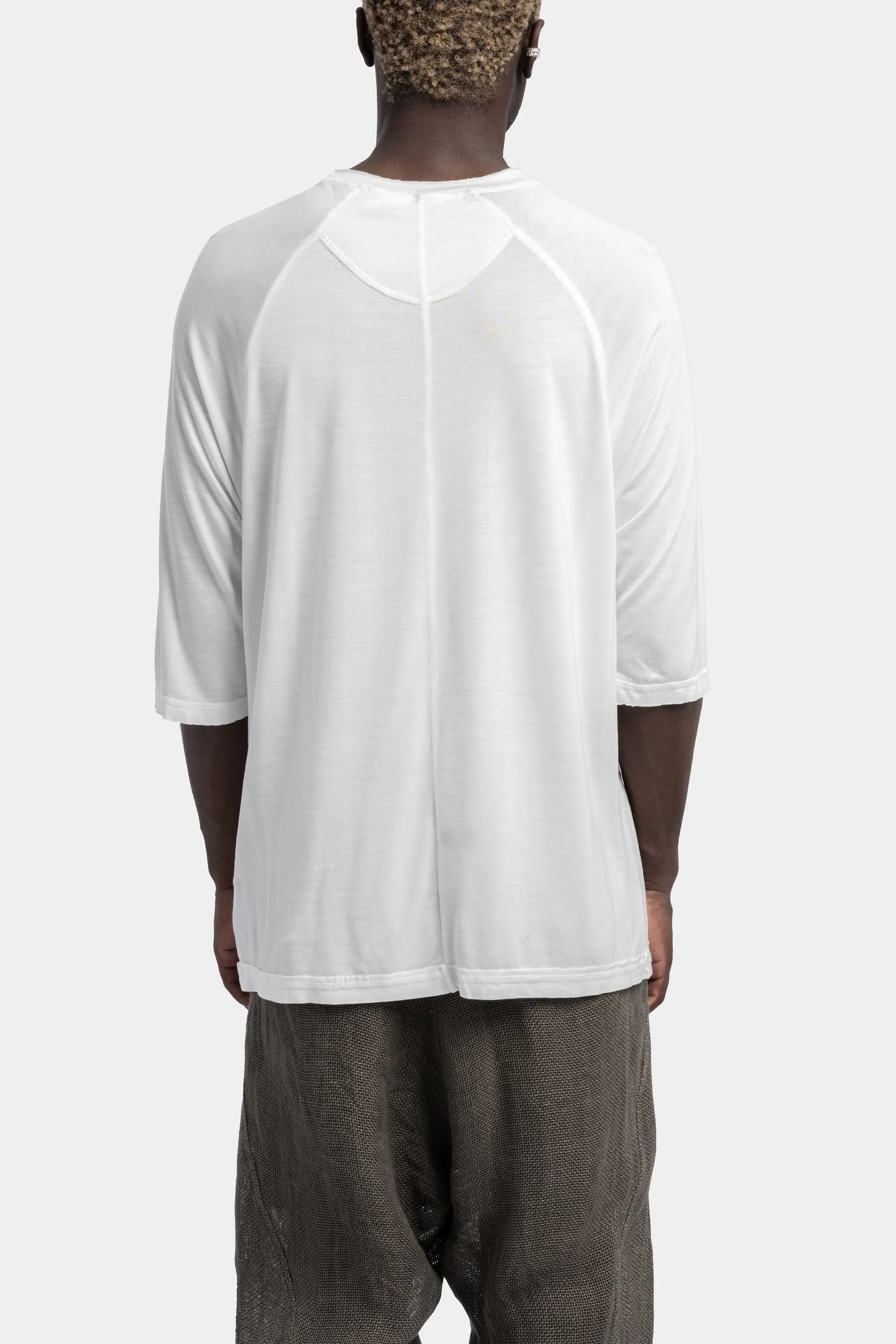 Extended sleeve raglan t-shirt, White