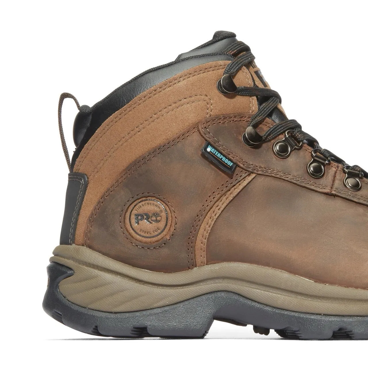 Flume Steel-Toe Waterproof Hiker Work Boot Brown