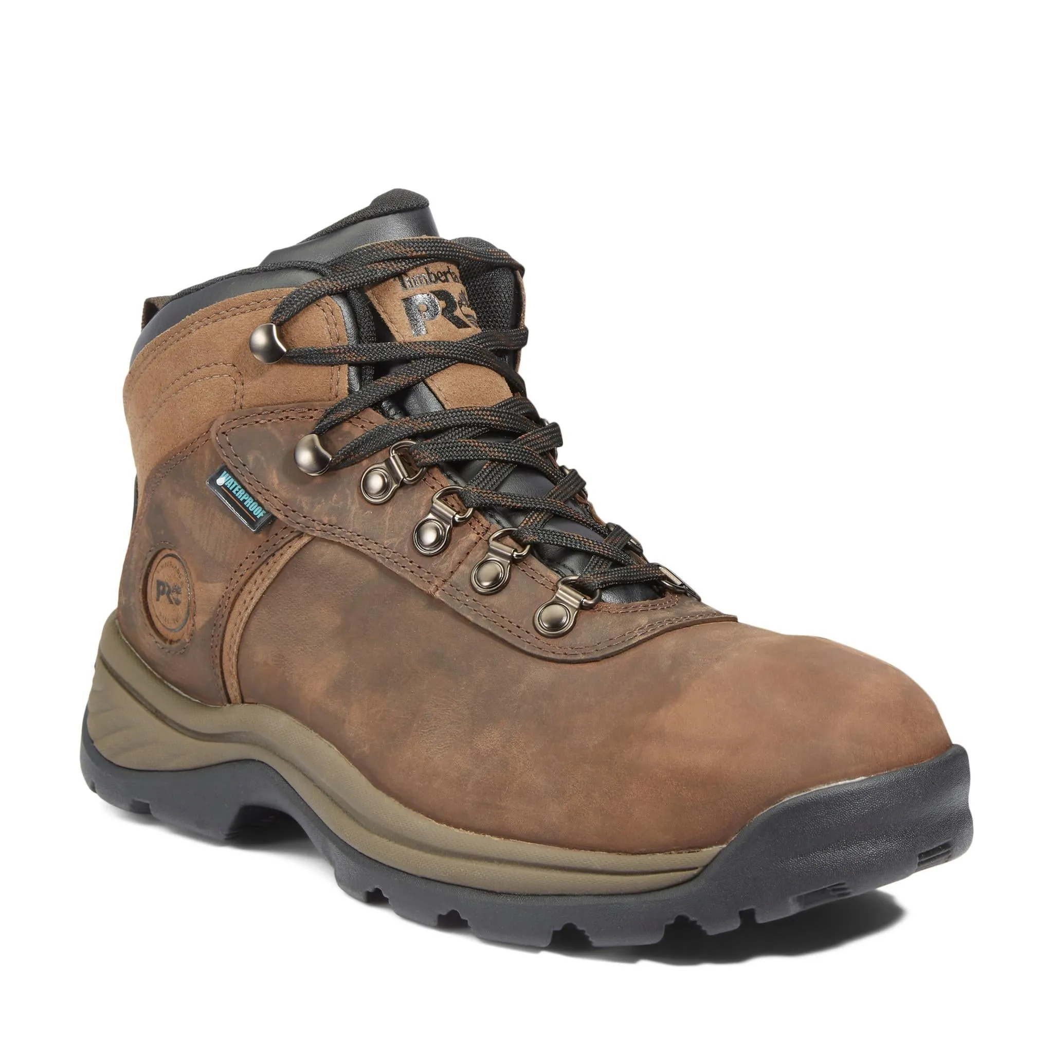 Flume Steel-Toe Waterproof Hiker Work Boot Brown