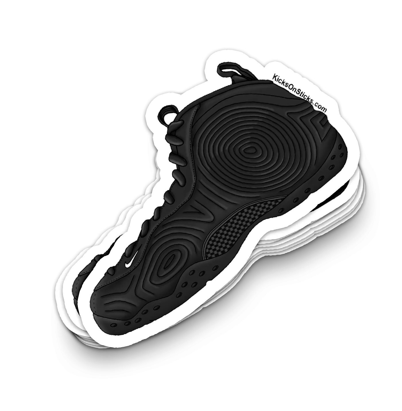 Foamposite "CDG Black" Sneaker Sticker