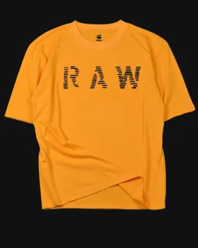 G STAR RAW Raw Logo Print T-Shirt Yellow