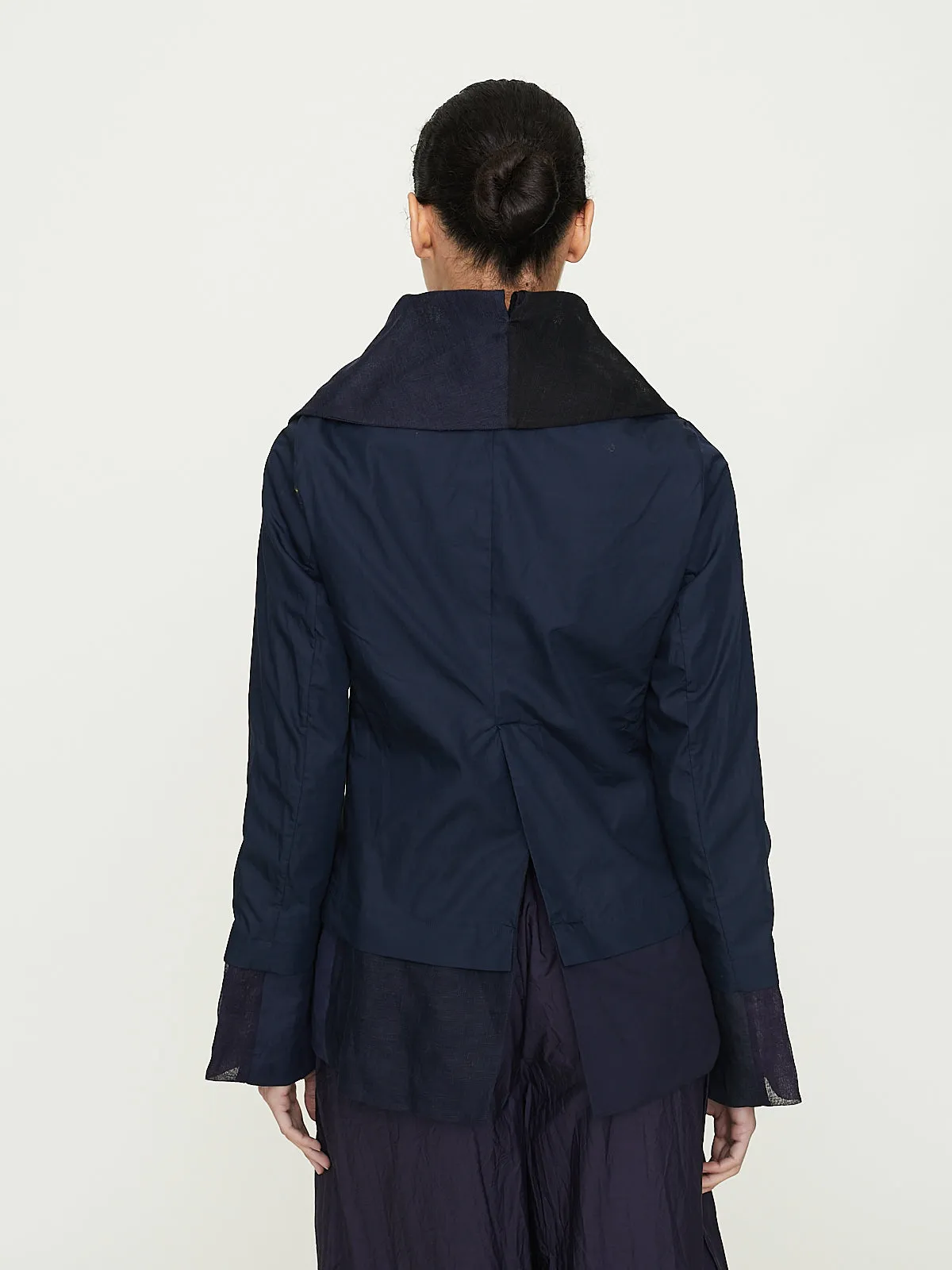 Giacca Jacket Cavallo Donna Fodera Tasconi Lavata in Navy Blue