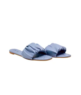 Hazy Rouched Sandal in Ash Blue