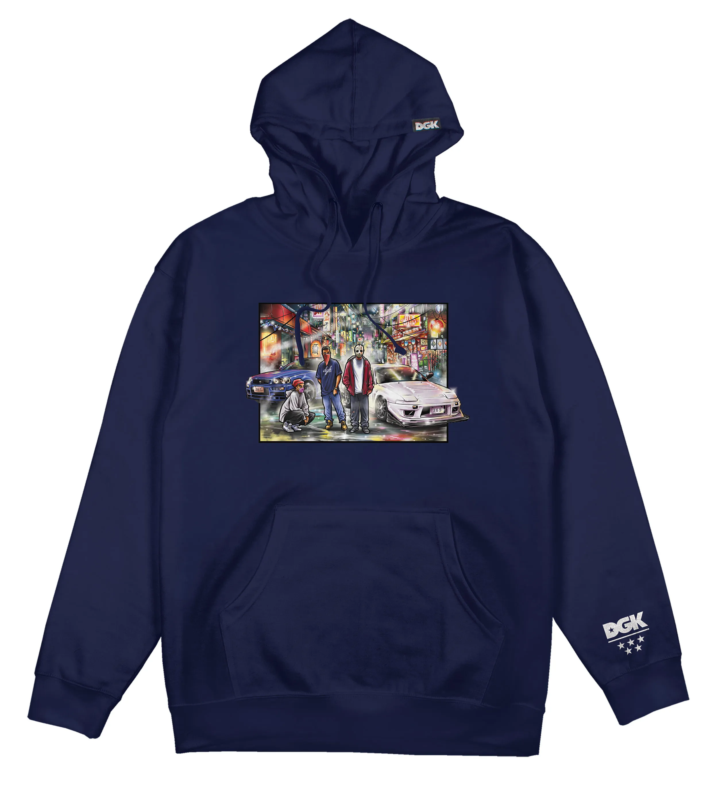 HOODIE DGK STREET CLUB (BLACK, NAVY)