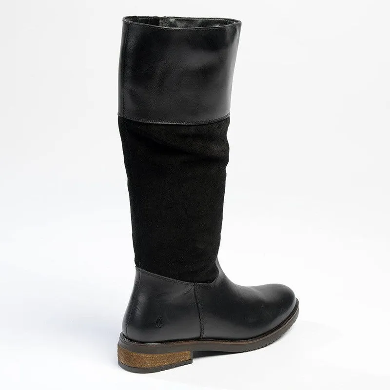 Hush Puppies Leather Kitty Rider Boot - Black