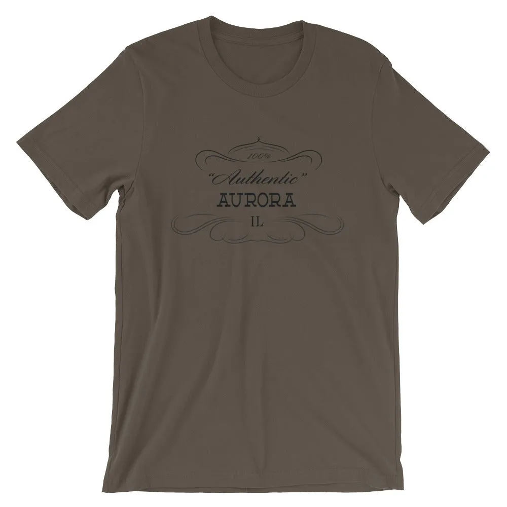 Illinois - Aurora IL - Short-Sleeve Unisex T-Shirt - "Authentic"