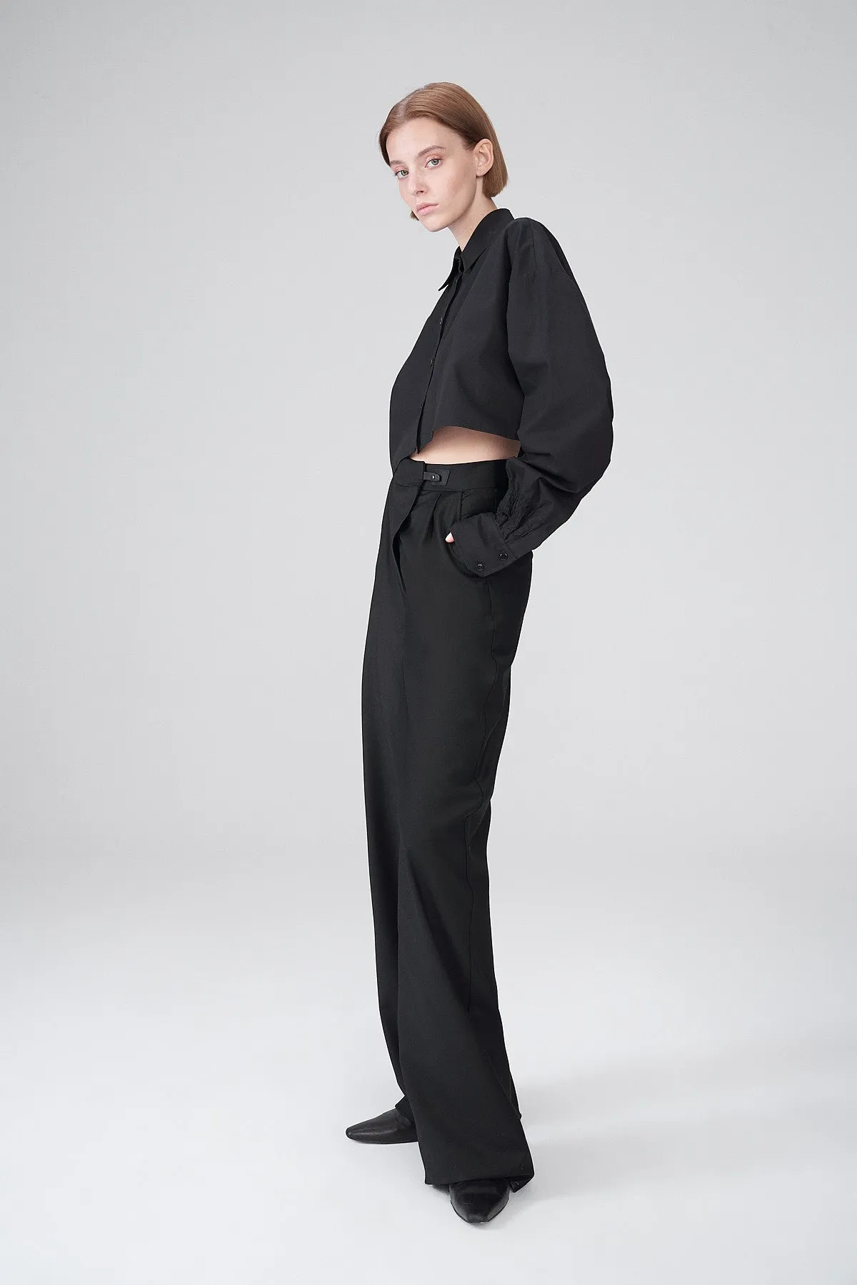 Joana - Black Wool Pants